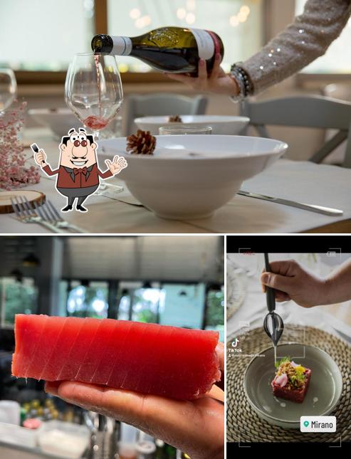 La cibo e esterno del ristorante