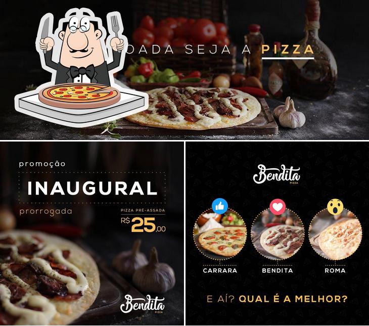 Peça pizza no Bendita Pizza