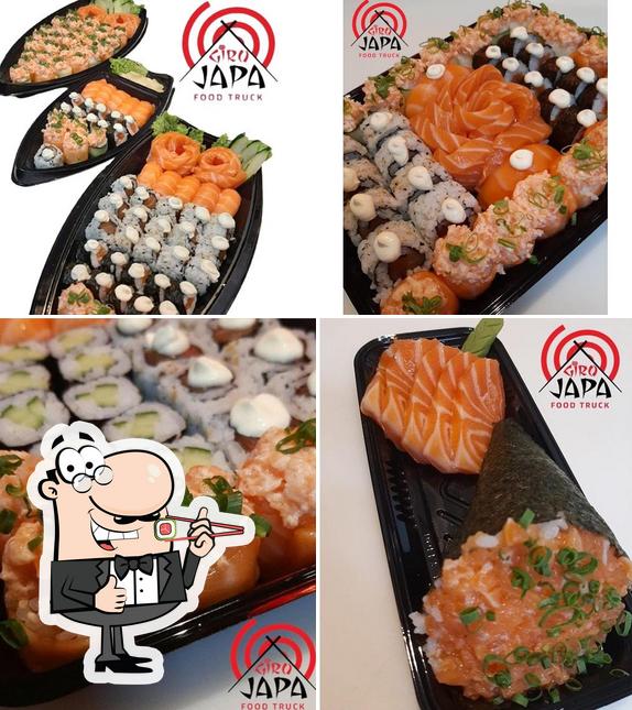 Escolha diferentes opções de sushi