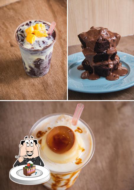 Bolo de chocolate em Seu Belarmino Sorvetes
