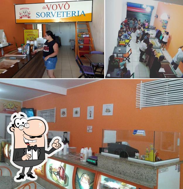 O interior do Sorveteria do Vovô