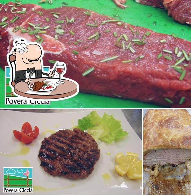 Ordina i un pasto a base di carne a Povera Ciccia