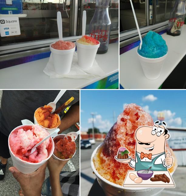 Frostbites Shaved Ice serves a range of desserts