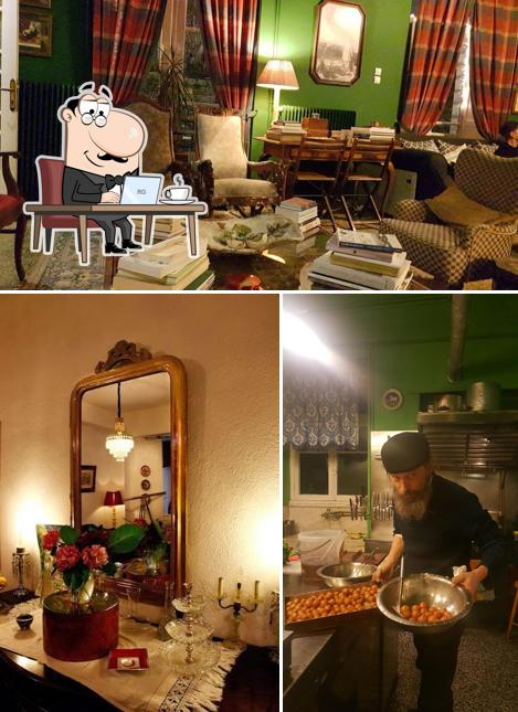 The interior of The Lost Unicorn Hotel & Restaurant - Ο Χαμενος Μονοκερως - Τσαγκαραδα