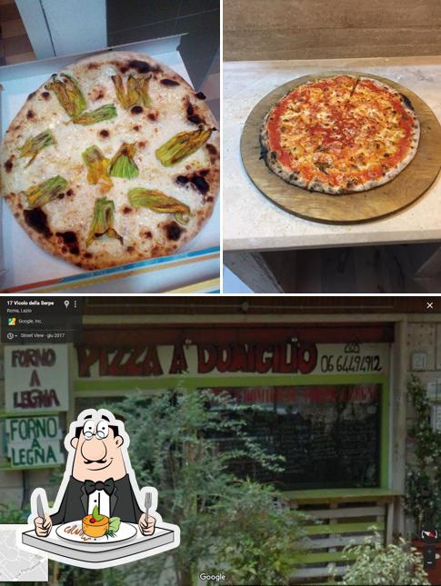 La cibo e esterno del ristorante