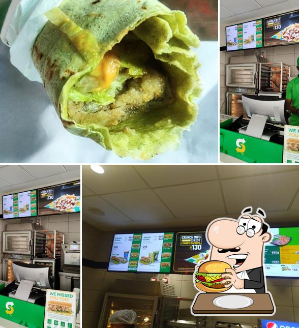 Order a burger at Subway