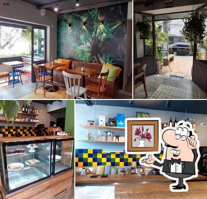O interior do Brazuca Coffee - Brooklin