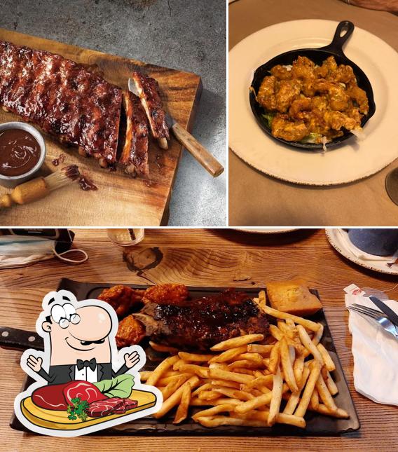 Get meat dishes at Montana’s BBQ & Bar