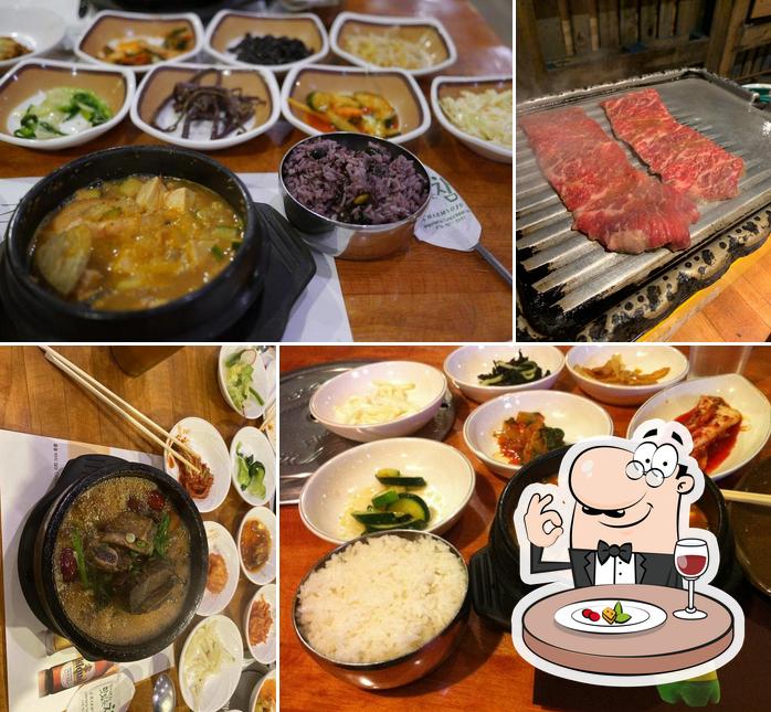 Comida en Haewoondae Korean Restaurant