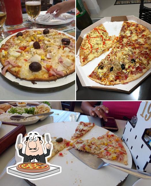 Experimente pizza no Mamma Vitória Restaurante e Pizzaria