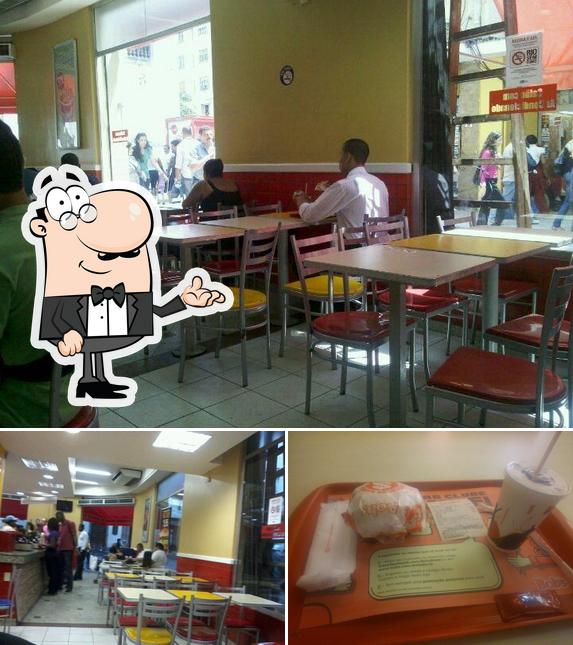 O interior do Bob's Burger - Rua Uruguaiana