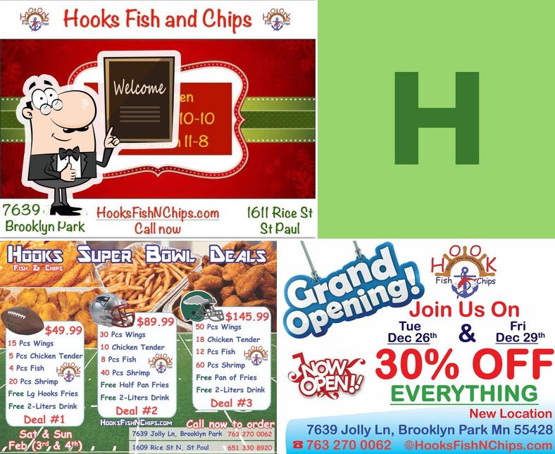 Это снимок ресторана "Hooks Fish And Chips"