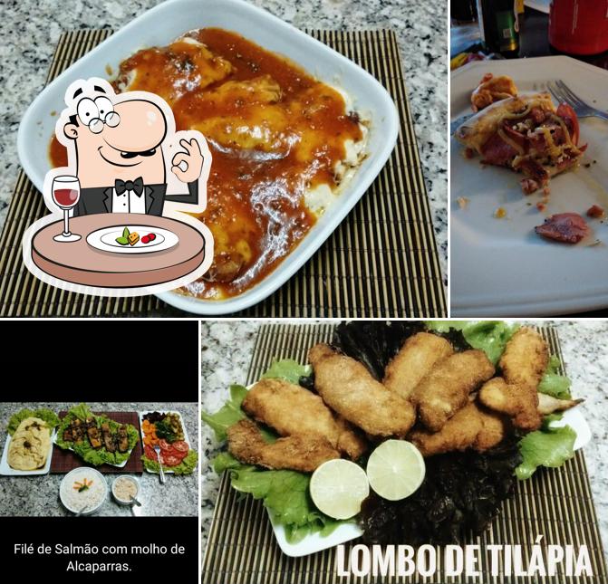 Comida em Deck Pizzaria
