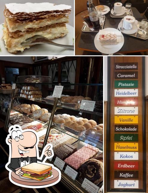 Grab a sandwich at Cafe Konditorei Piaty