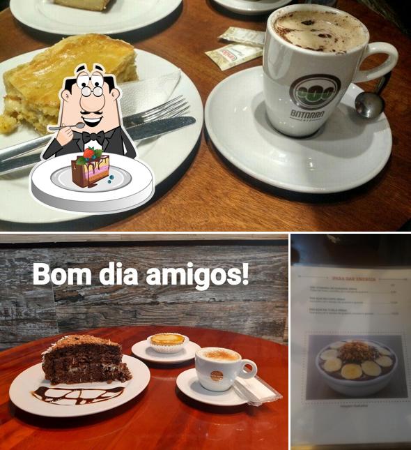 Bolo de chocolate em Café Batarra