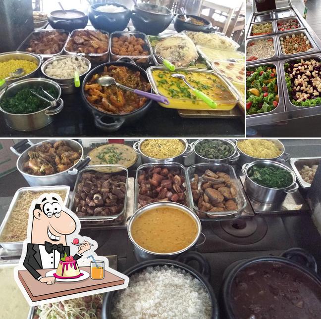 Restaurante Fogão a Lenha provê uma variedade de sobremesas