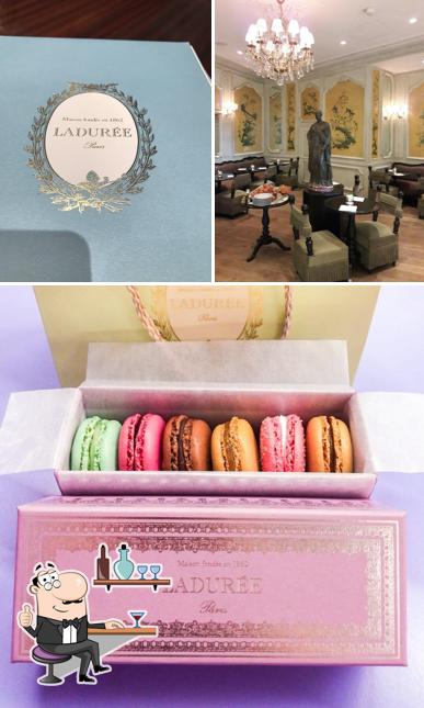 This is the picture displaying interior and food at Ladurée