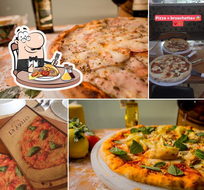 Escolha pizza no Di Bello Pizzeria