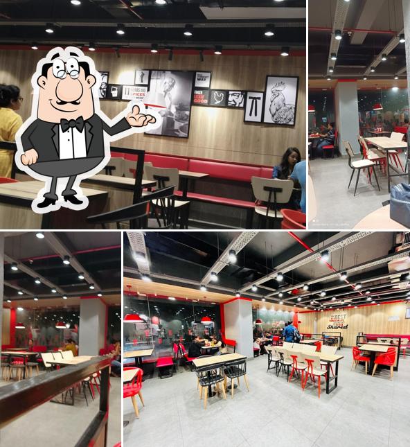 The interior of KFC