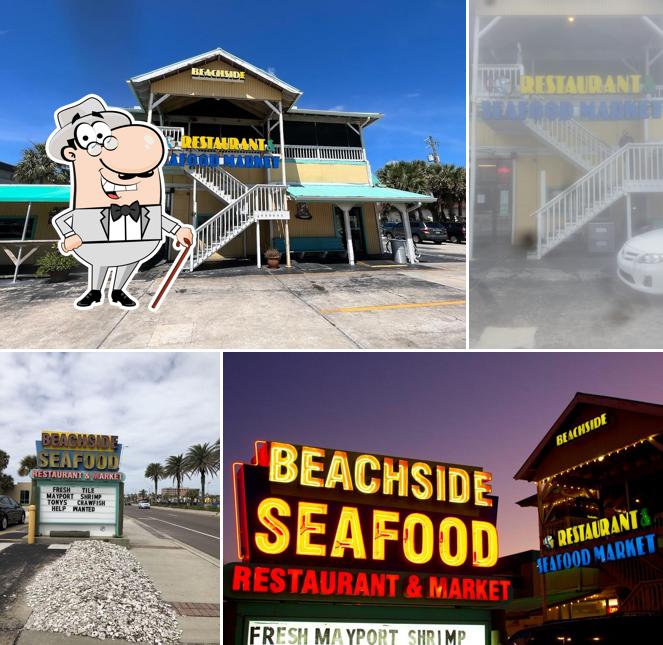 Check out the outside part of Beachside Seafood Restaurant & Market