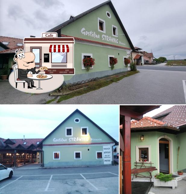 Take a look at the picture showing exterior and interior at Gostilna Strahinc gostinstvo, trgovina d.o.o