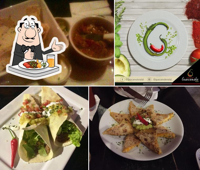 Platos en Guacamole Natal Restaurante Mexicano