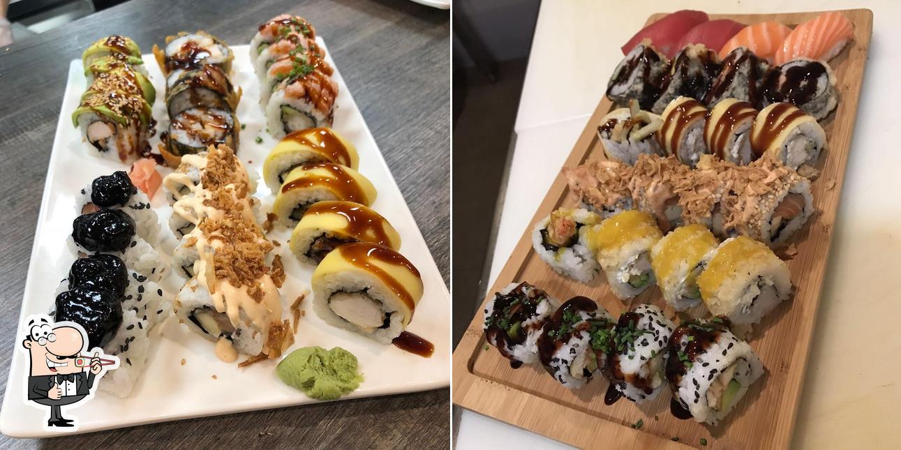 Sushi rolls are available at KIYOMI SUSHI