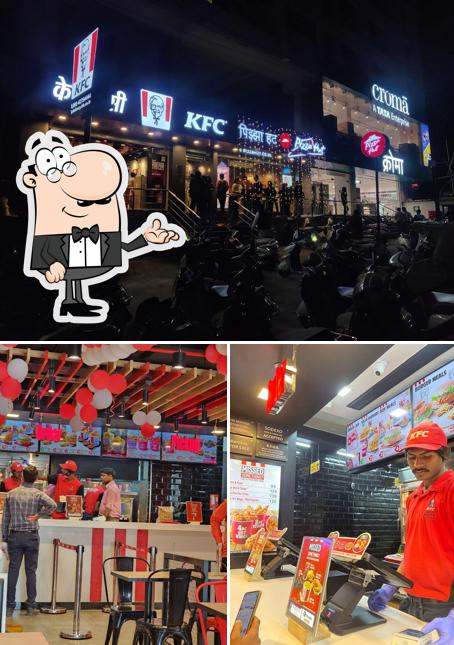 This is the image showing interior and exterior at KFC