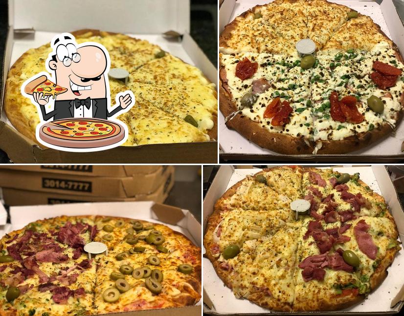 Peça diferentes tipos de pizza