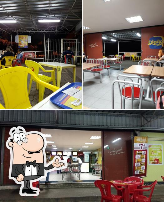 O interior do Lugão Burger