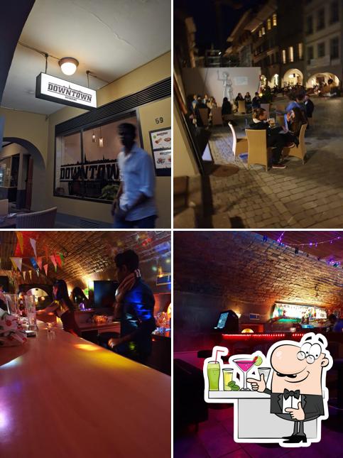 Las fotografías de barra de bar y interior en Downtown Bar & Club