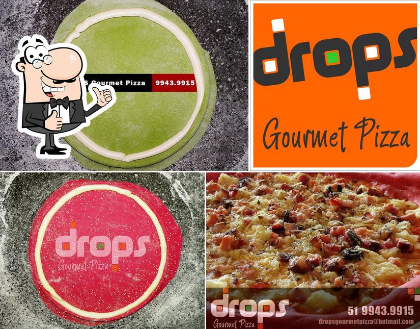 Look at this photo of Drops Gourmet Pizza