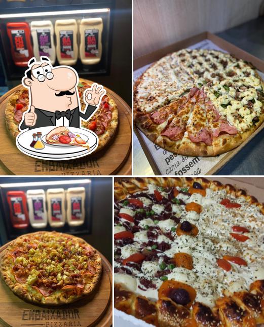 Escolha pizza no Embaixador Pizzaria Toledo - PR