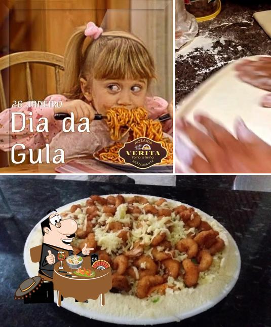 Comida em Pizzaria Verita e Restaurante