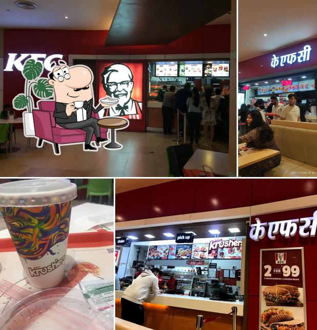 The interior of KFC