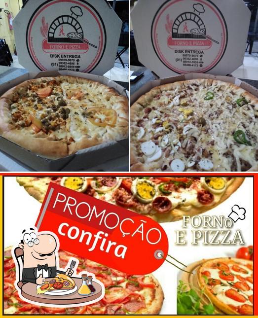 Escolha pizza no Pizzaria Forno & Pizza