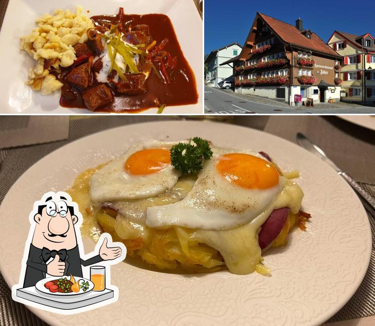 La immagine della cibo e esterno di Restaurant Adler