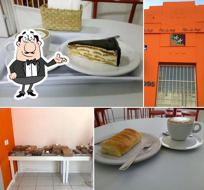 O interior do Flôr do Café Confeitaria