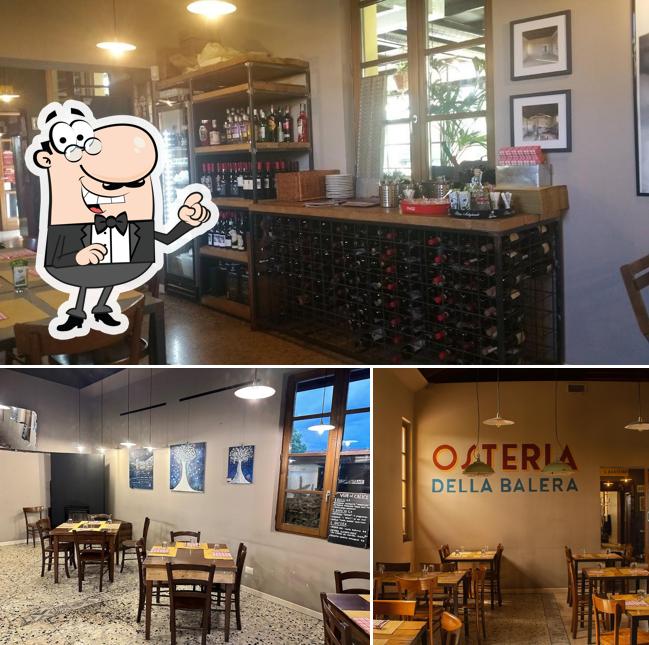 Gli interni di Osteria della Balera