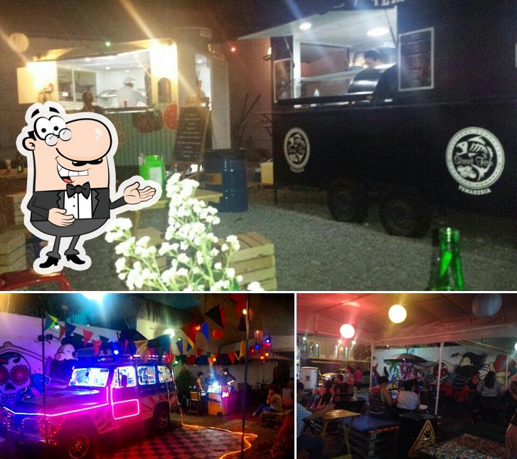 See this picture of Garage Food Trucks