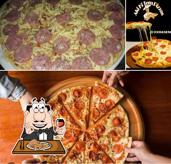 Escolha pizza no Aki ki tem pizzas