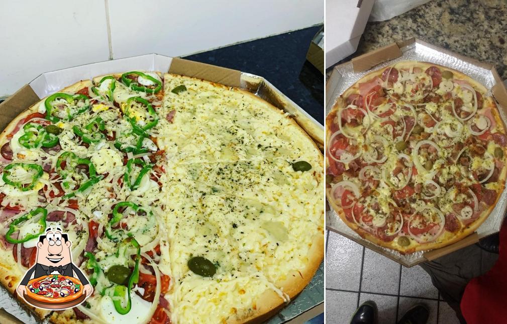 Escolha diferentes variedades de pizza
