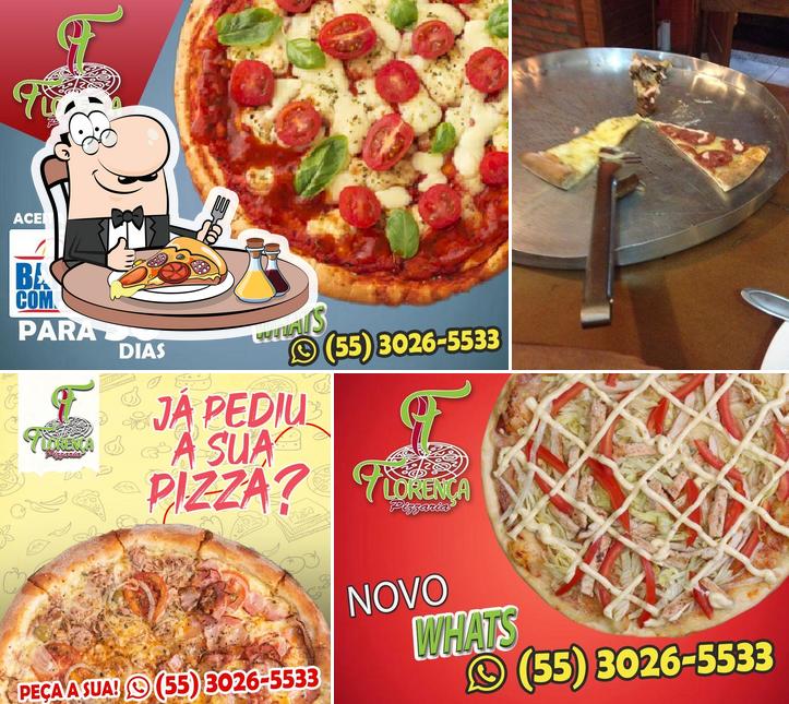 Consiga pizza no Florença Restaurante e Pizzaria