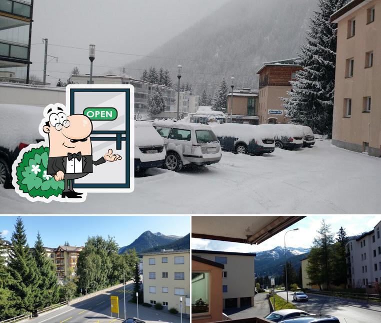 Goditi la vista dall'area esterna di Hotel Cresta Sun Davos