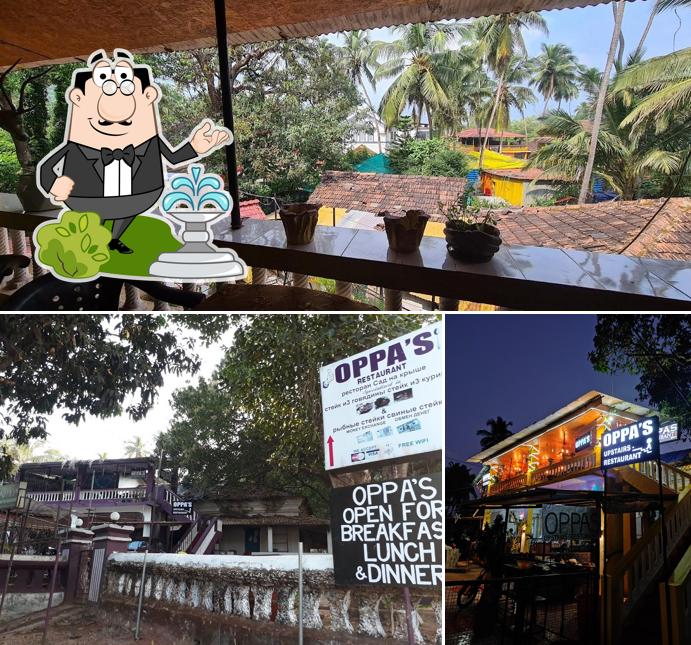 The exterior of Oppa's Restaurant
