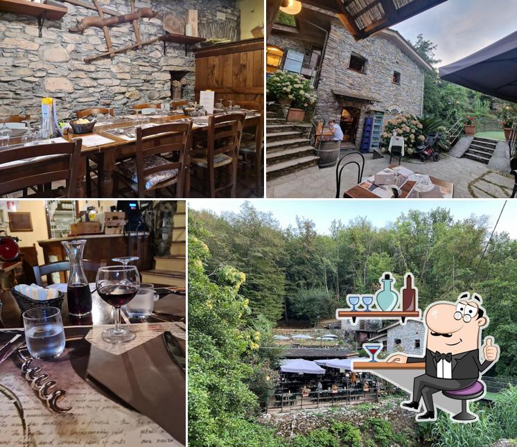 Gli interni di Osteria Vecchio Mulino