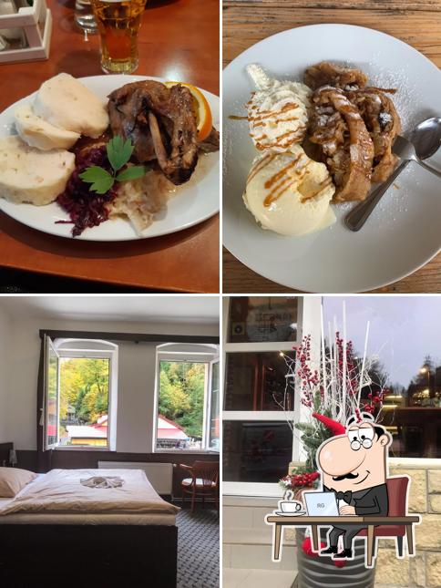 Estas son las imágenes donde puedes ver interior y comida en Resturace Lugáno