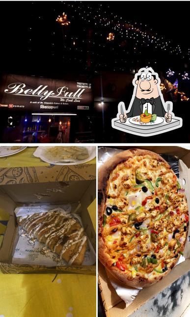 The photo of food and exterior at Bellyfull