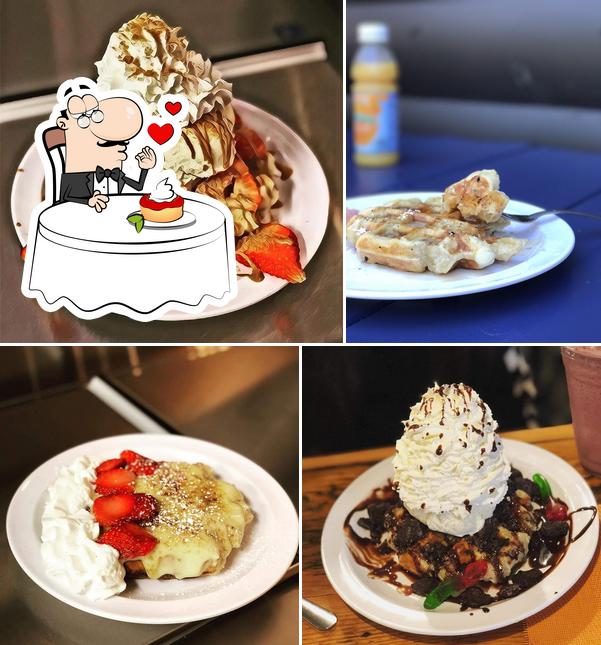 The Iron Waffle Coffee Company provides a selection of desserts