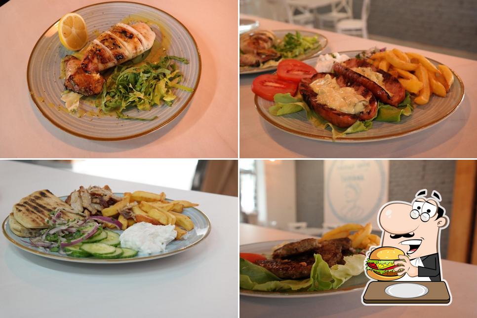 Try out a burger at Thessaly Greek Taverna